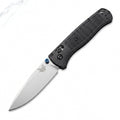 Benchmade Bugout Folding Knife 3.24in Plain Textured Blue Carbon Fiber BM5353