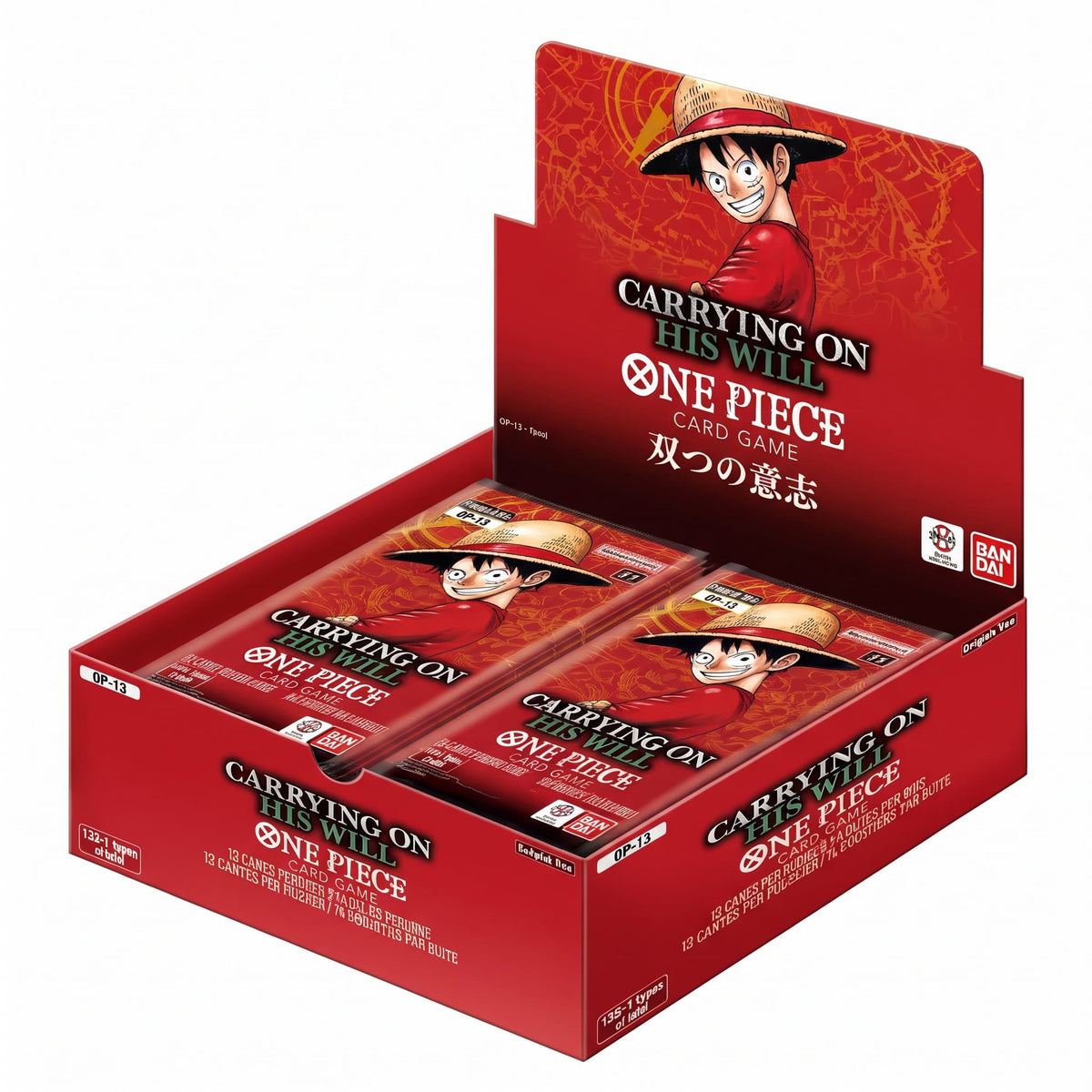 One Piece Card Game Carrying On His Will (OP-13) Booster Box – 24 Packs