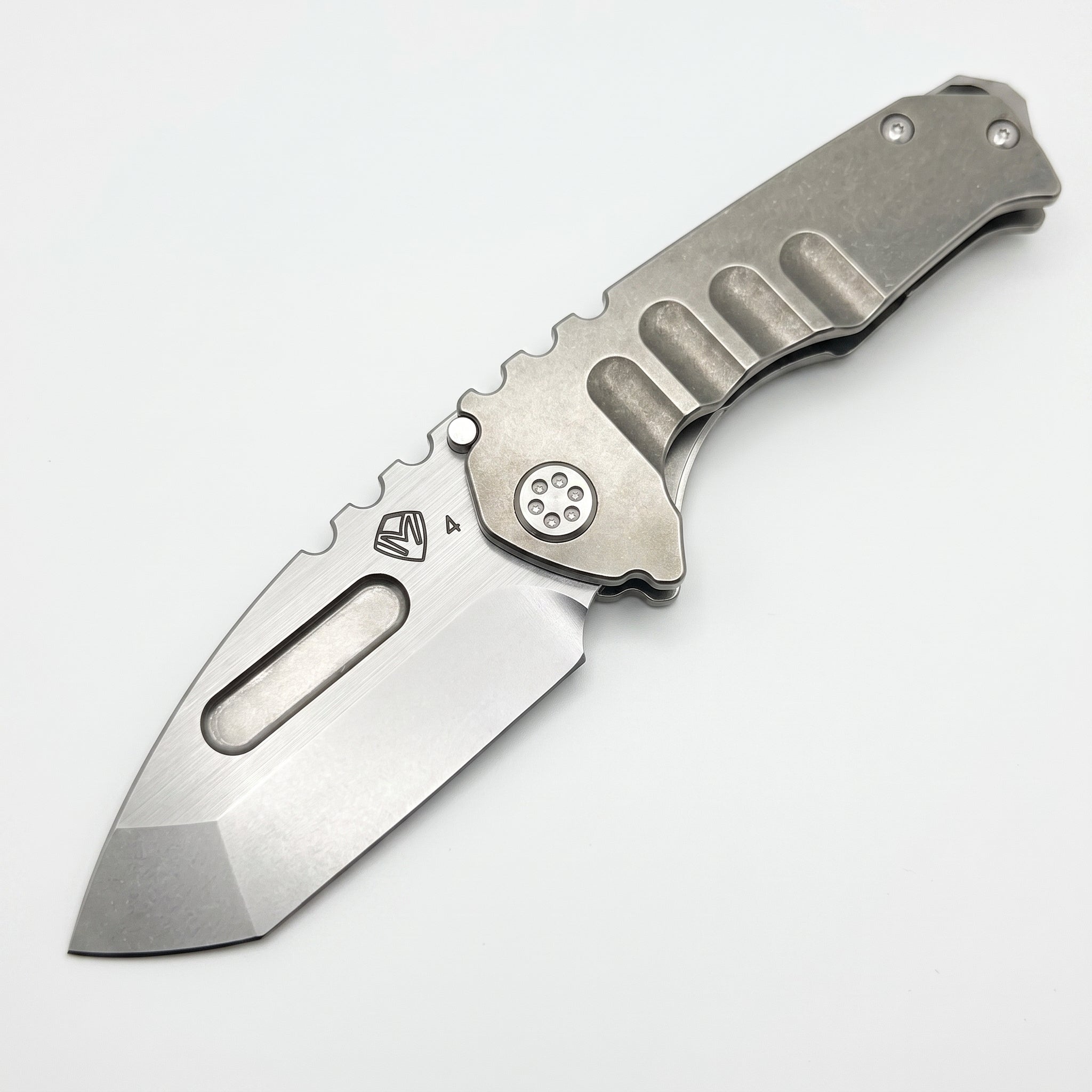 Medford Praetorian Genesis T Tumbled Handles w/ Polished Tumbled S45VN Tanto