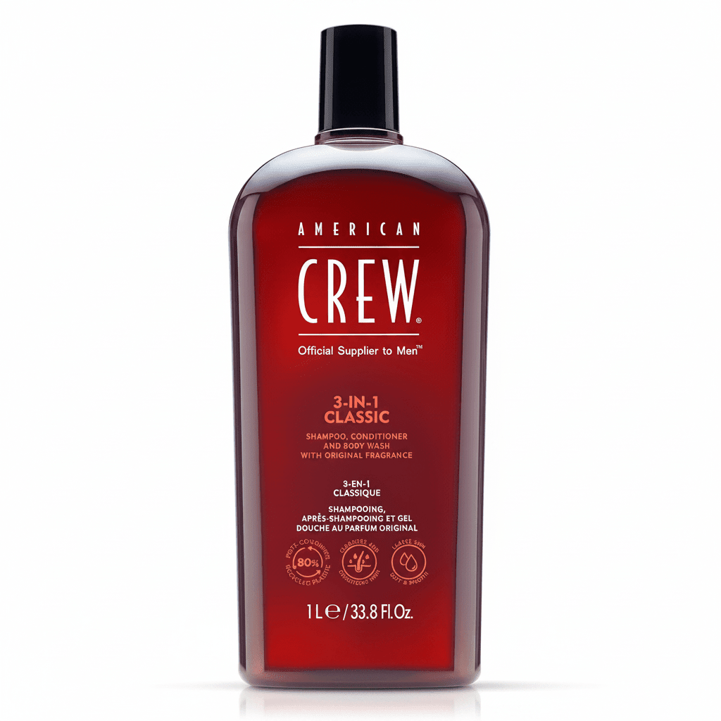 American Crew 3-in-1 Shampoo Conditioner Body Wash 33.8 oz - Hamxi