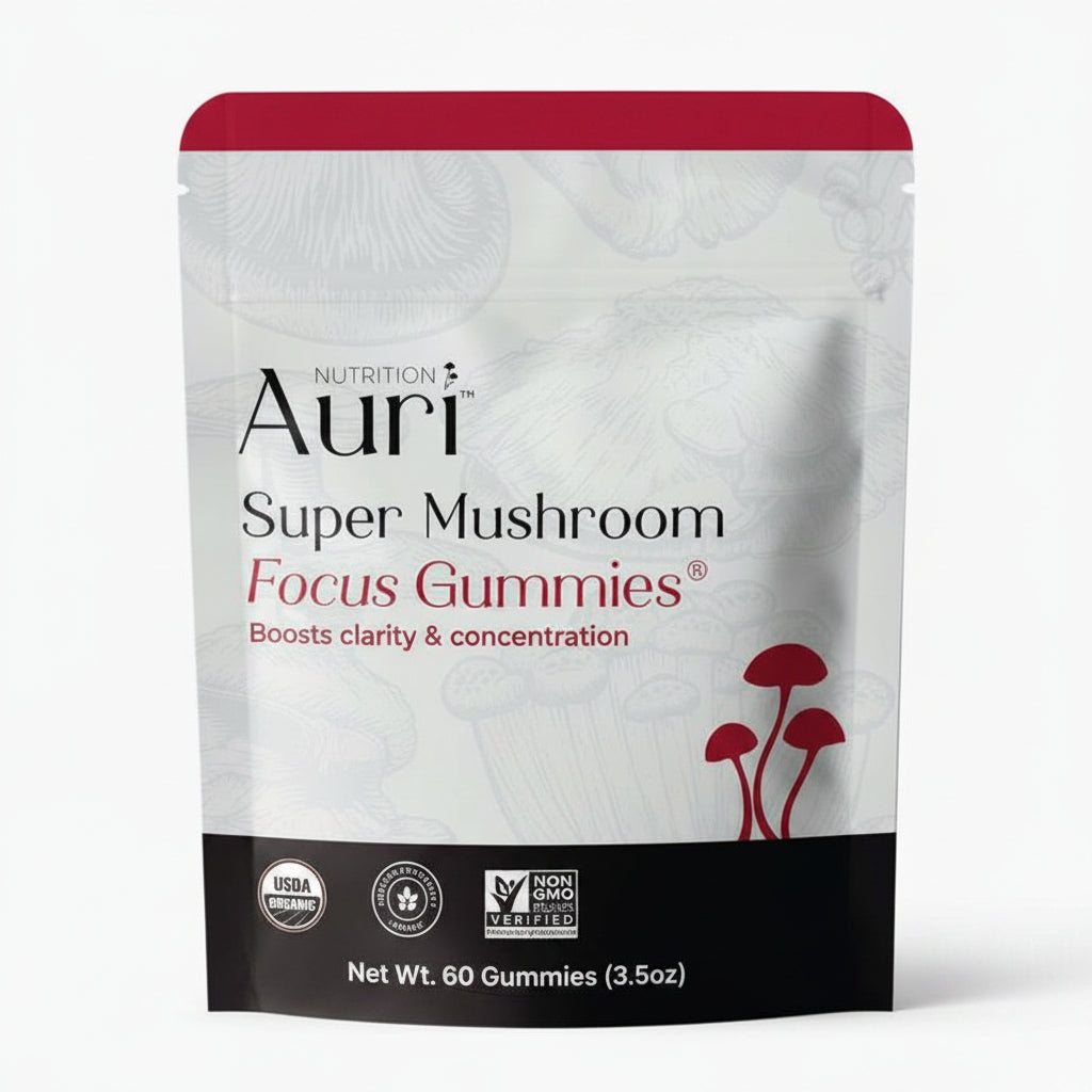 Auri Mushroom Focus Gummies 60ct Sealed