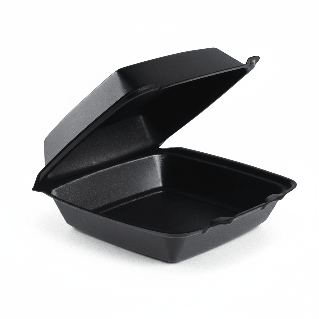 Black Foam Hinged Container 60HT1 500-Count Case - Hamxi