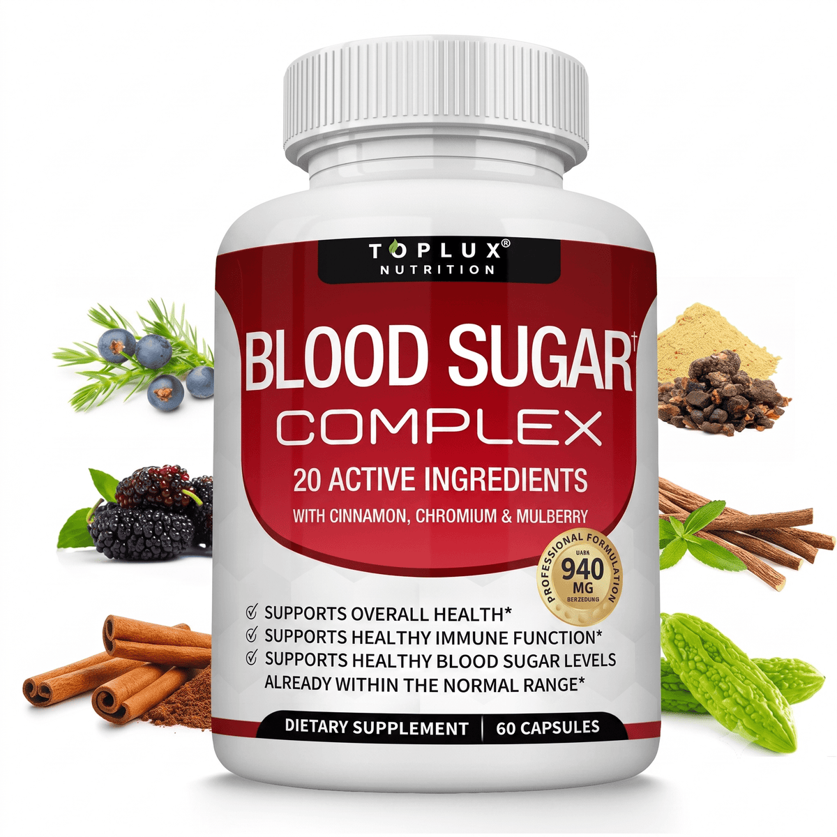 Blood Sugar Complex Supplement 60 Capsules - Hamxi