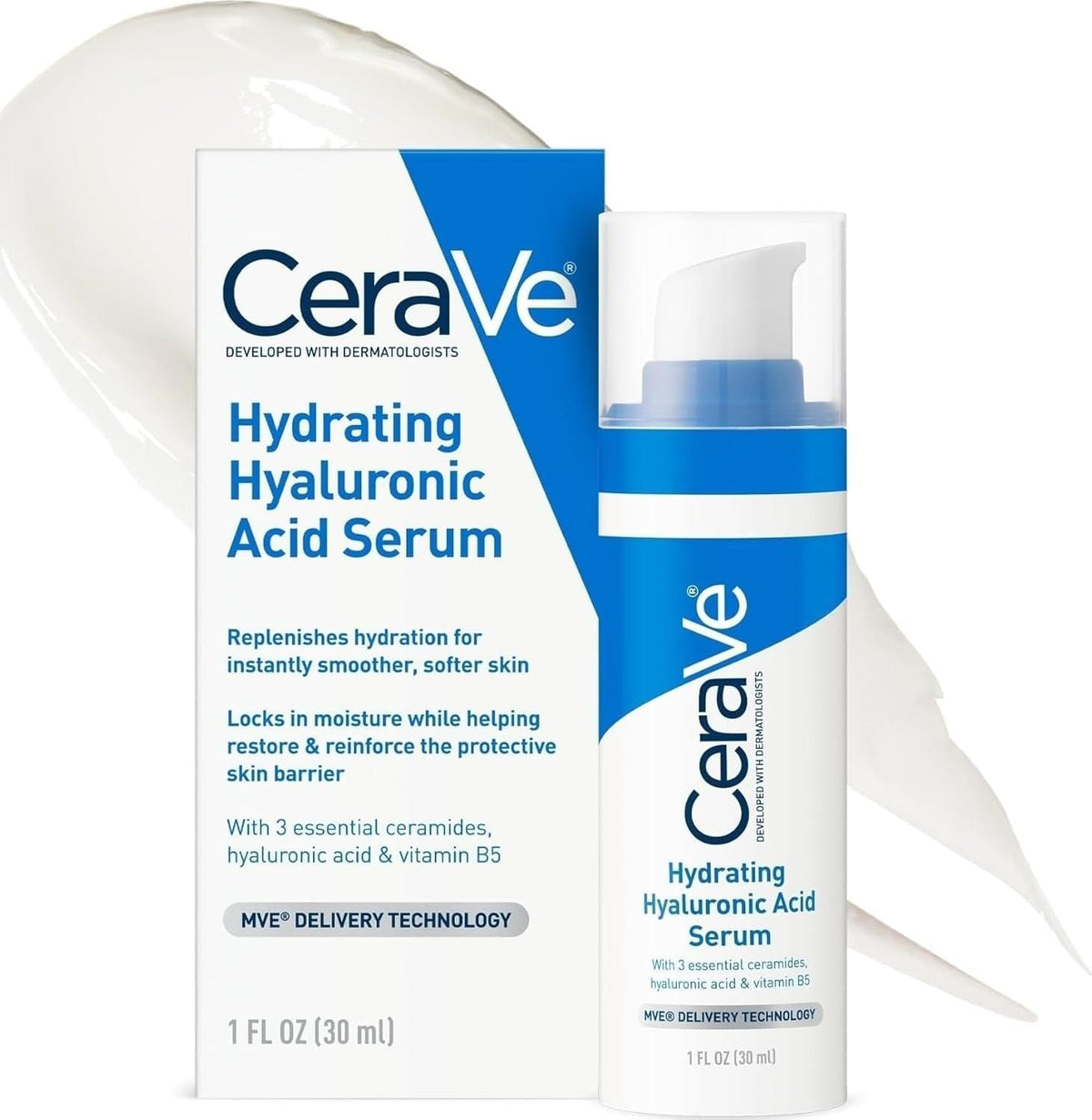 CeraVe Hyaluronic Acid Serum 1 oz Hydrating Face Serum - Hamxi
