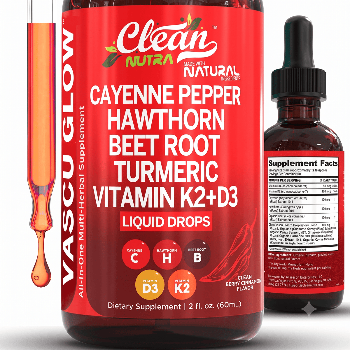 Clean Nutra Cayenne Pepper Drops Supplement - Hamxi