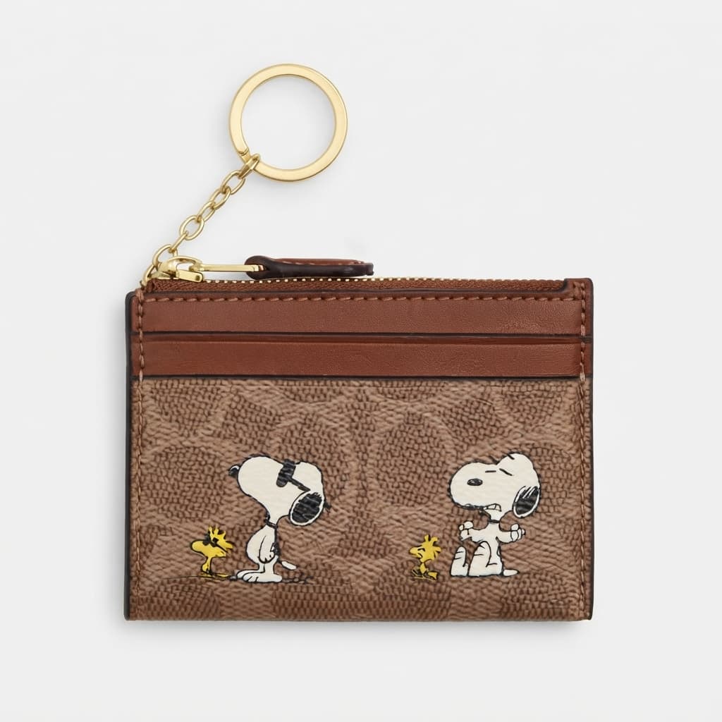 Coach x Peanuts Mini Skinny ID Case, Snoopy Print - Hamxi