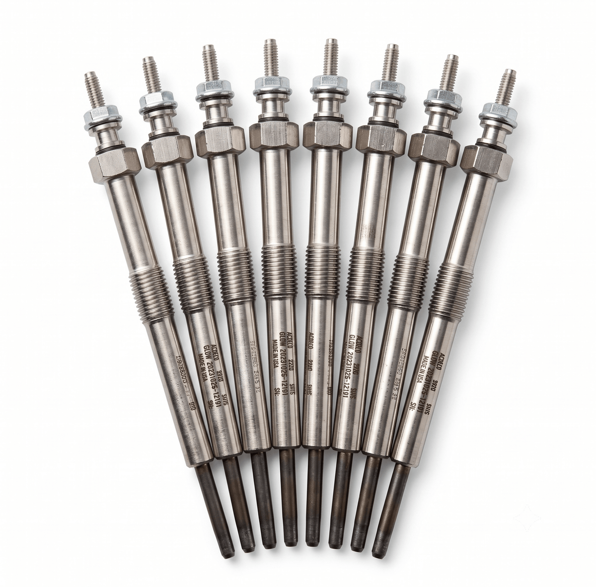 Duramax 6.6L Diesel Glow Plugs 8pcs OEM 12639701 - Hamxi