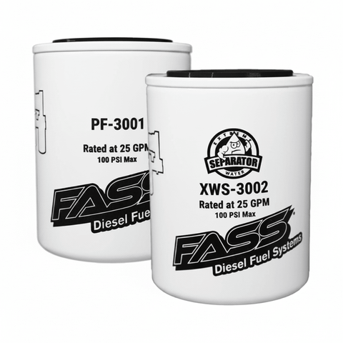 FASS Titanium Series Diesel Fuel Filter XWS-3002 & Particulate Filter PF-3001 Kit