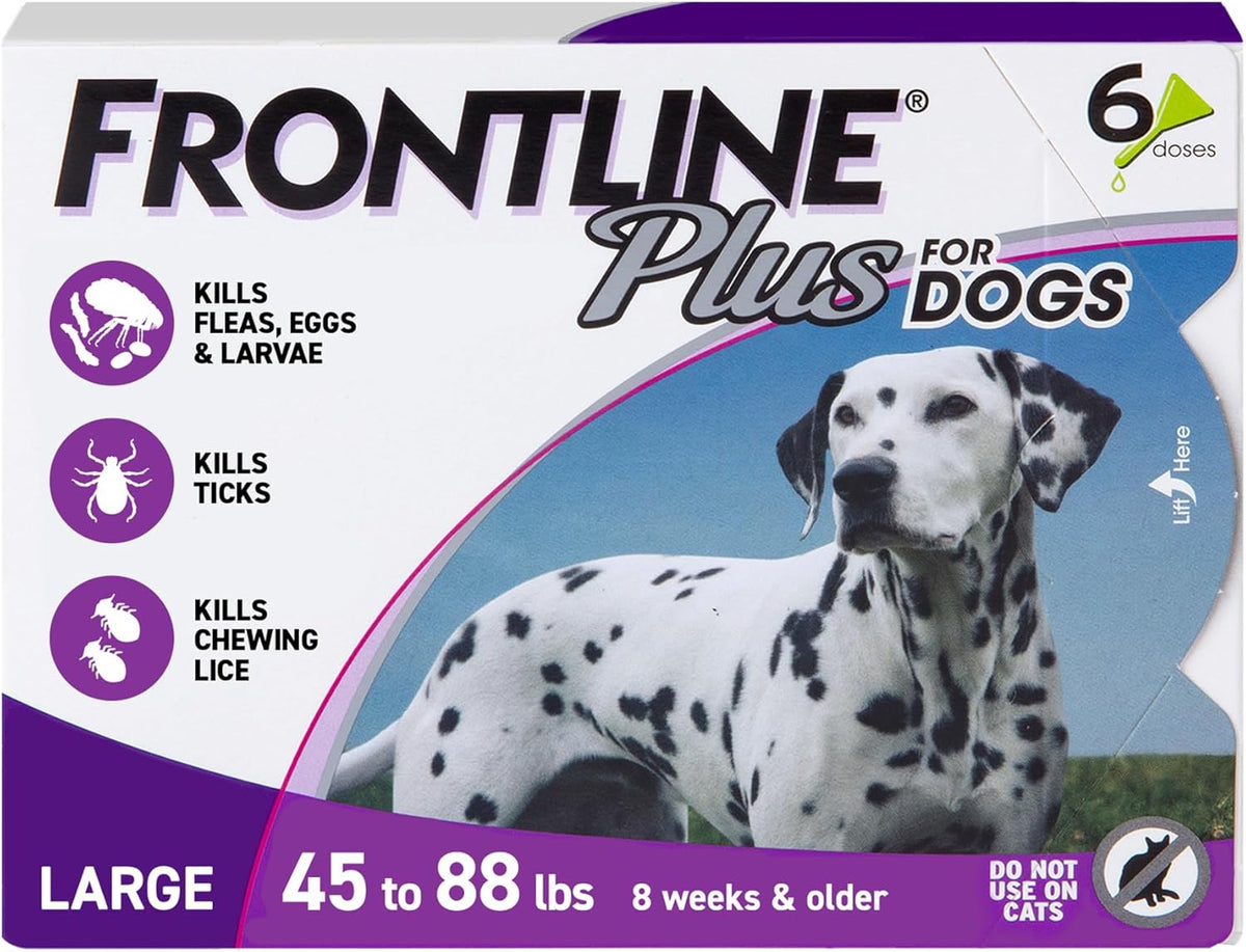 Frontline Plus Large Dogs 45-88lbs 6 Doses Sealed