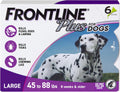 Frontline Plus Flea & Tick Treatment for Large Dogs 45-88 lbs 6 Doses - Hamxi