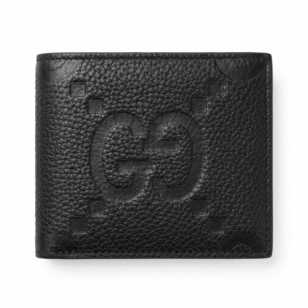Gucci Bi-fold Wallet Jumbo GG Leather Black - Hamxi