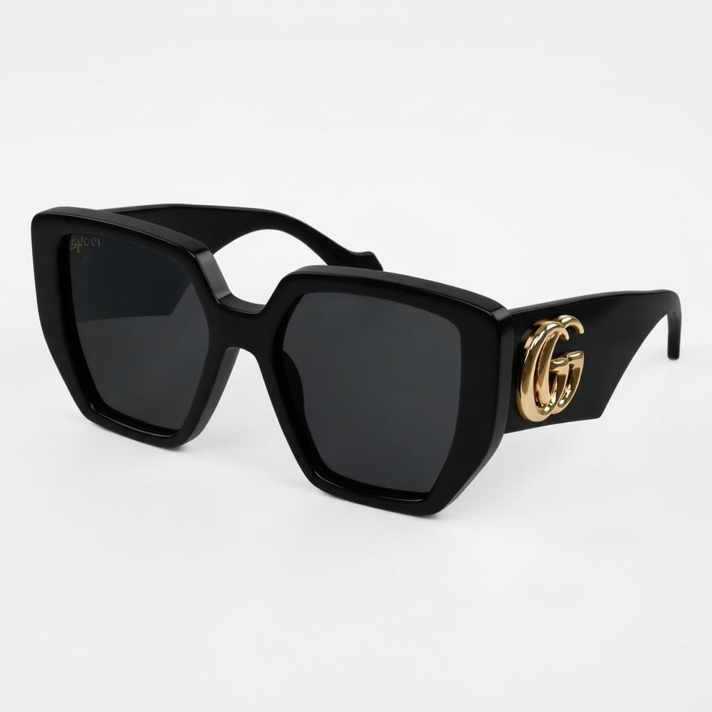 Gucci GG0956S Grey Geometric Sunglasses - Hamxi