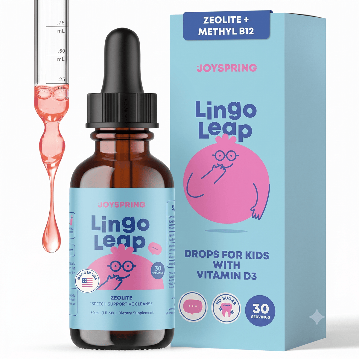 JoySpring LingoLeap Liquid Kids Formula 30 Servings - Hamxi