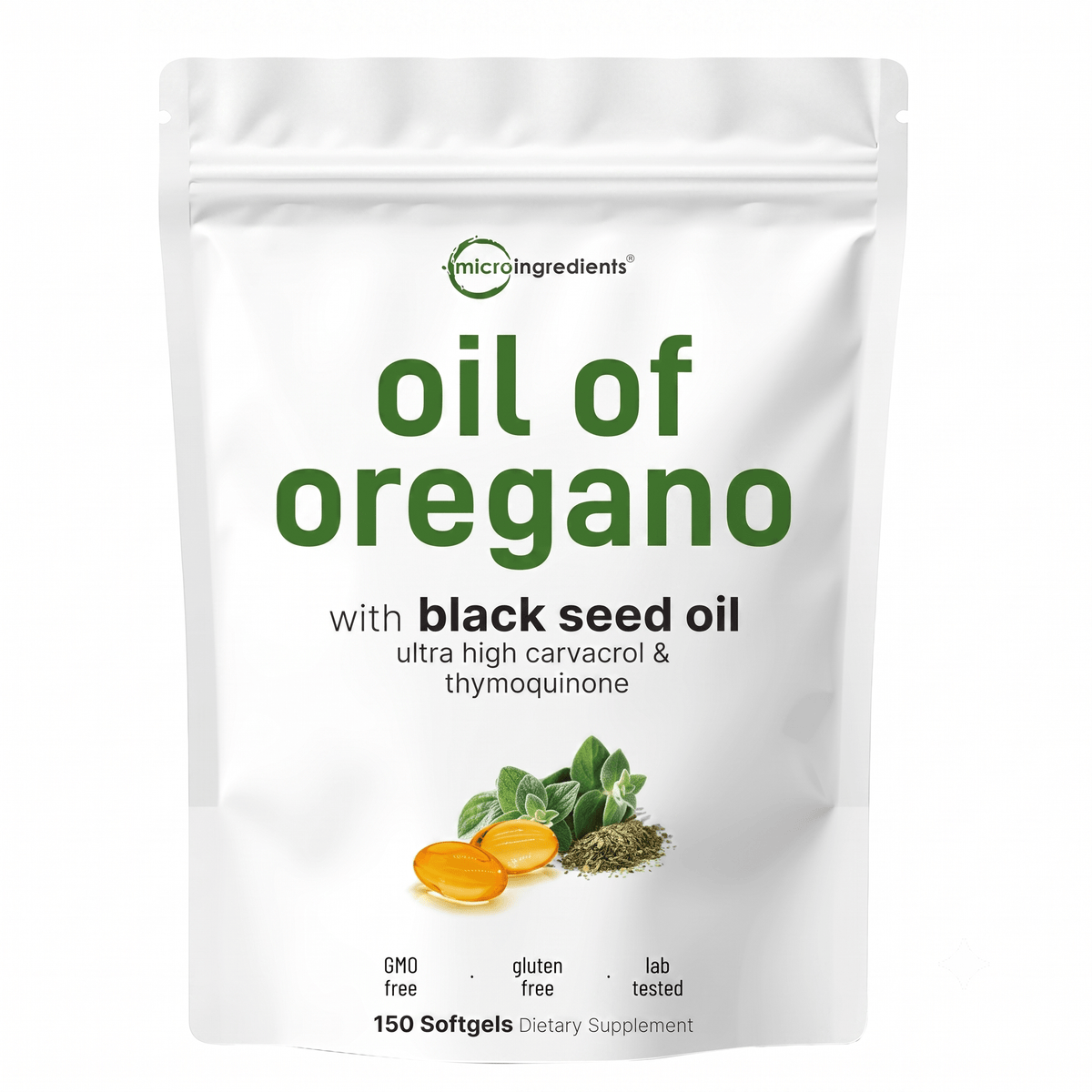 Micro Ingredients Oil of Oregano 150 Softgels - Hamxi