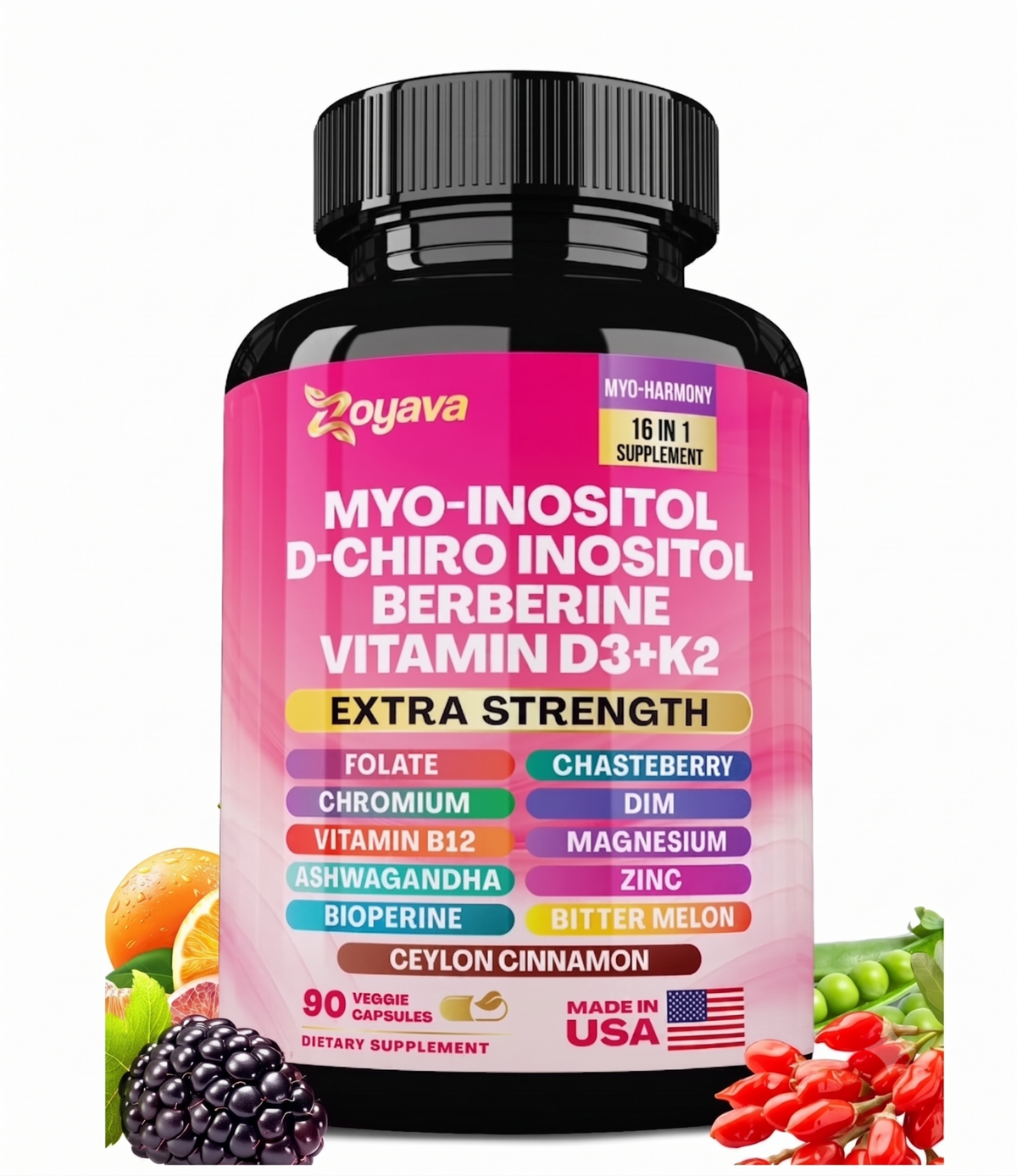 Myo Inositol Supplement 90 Capsules - Hamxi