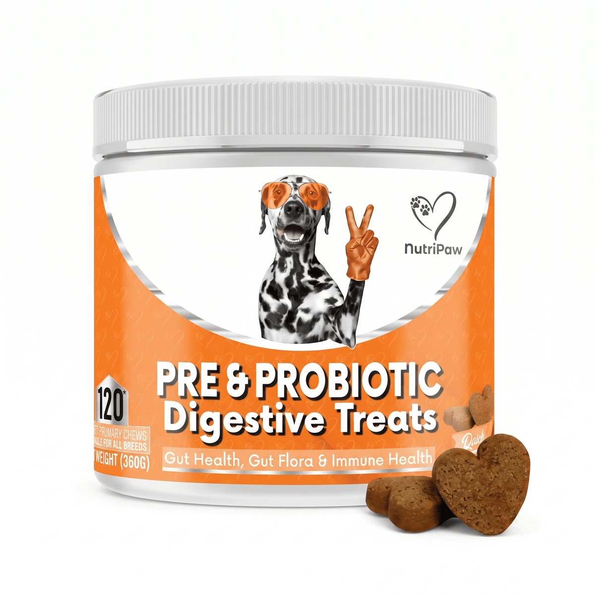 NutriPaw Pre and Probiotic Digestive Treats for Dogs - Hamxi