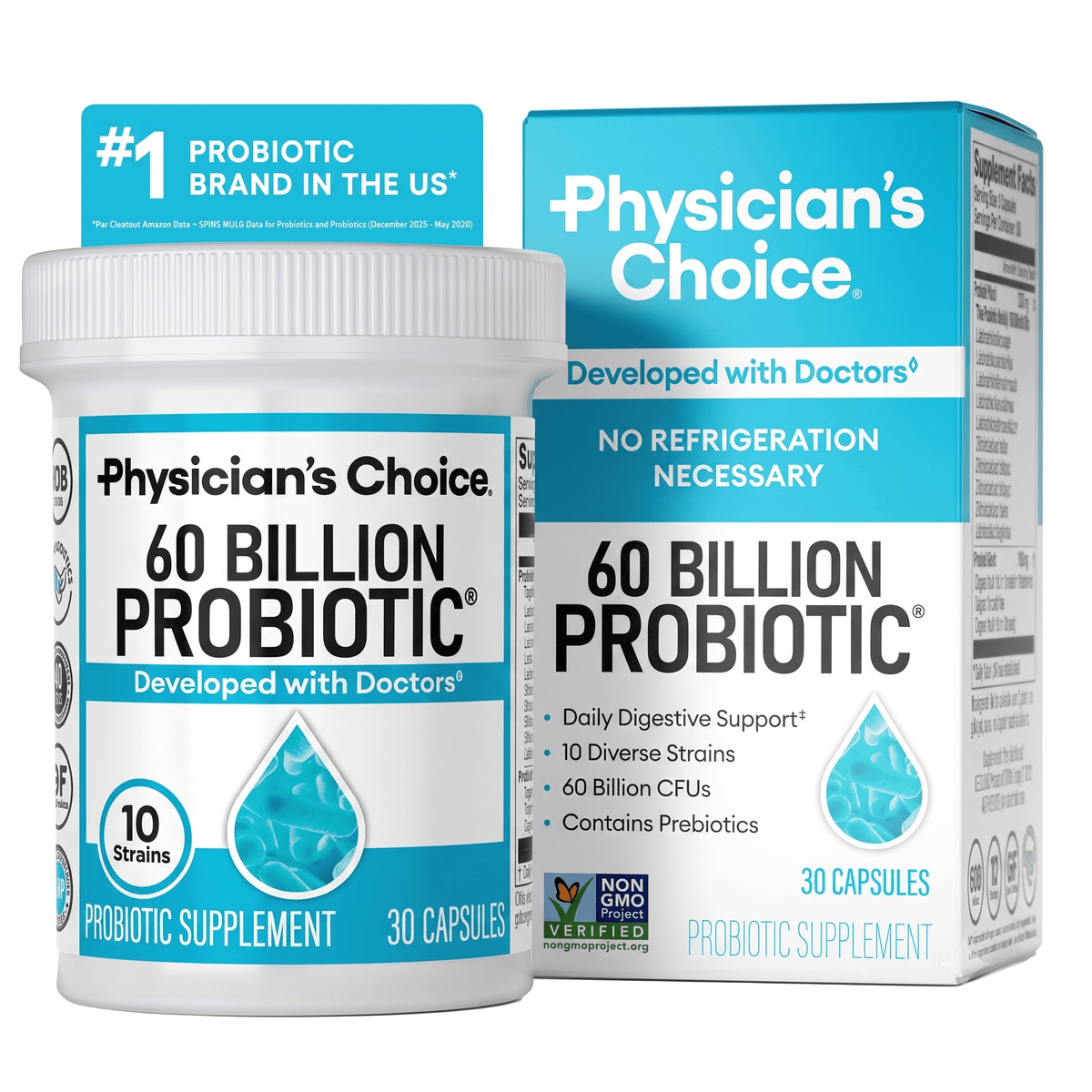 Physician's CHOICE Probiotics 60 Billion CFU 30 Capsules - Hamxi