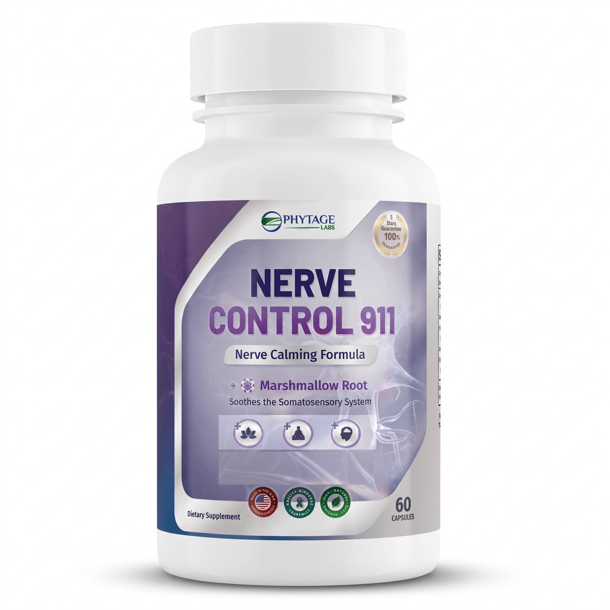 Phytage Labs Nerve Control 911 60 Capsules - Hamxi