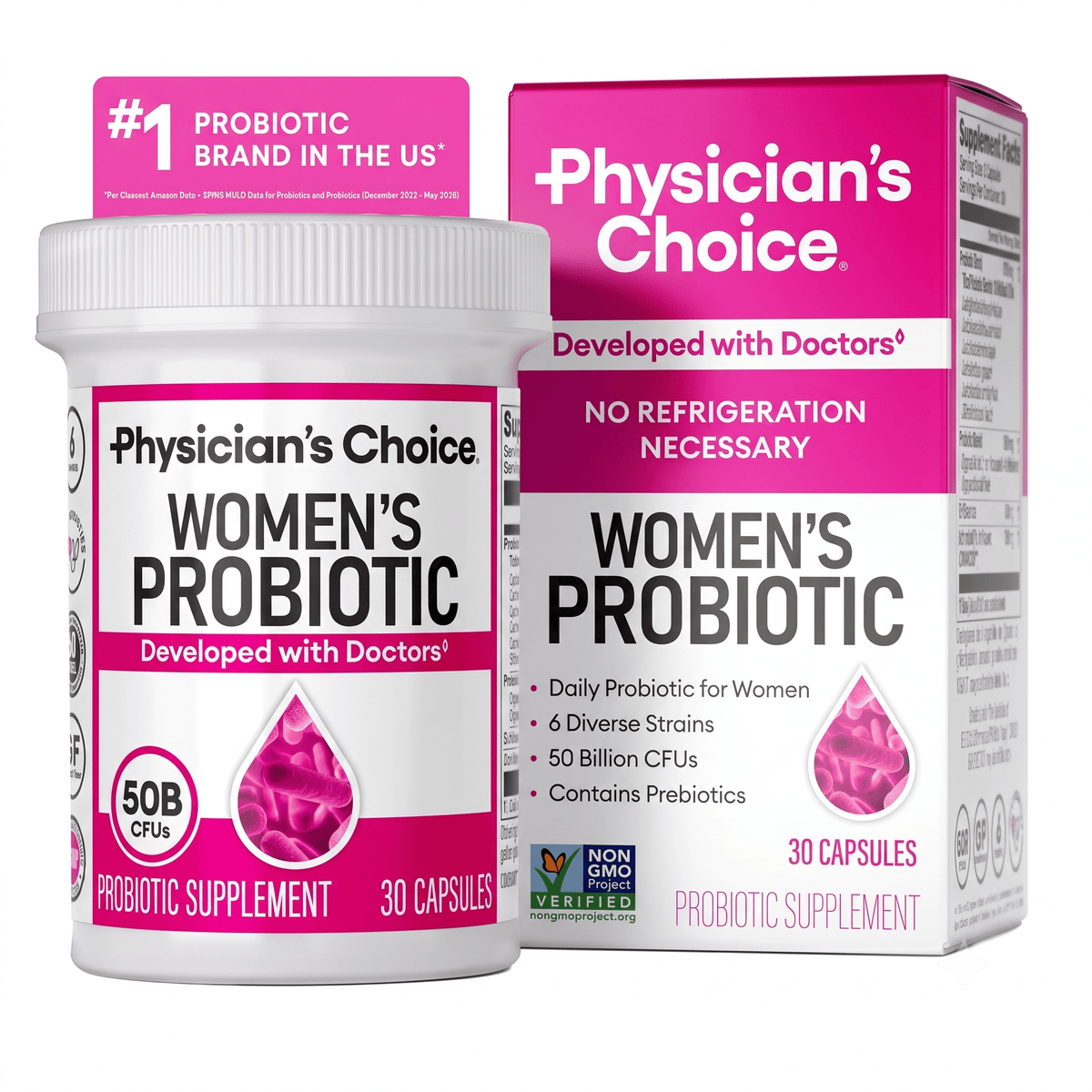 Probiotics for Women PH Balance 50 Billion CFU 30 Count - Hamxi