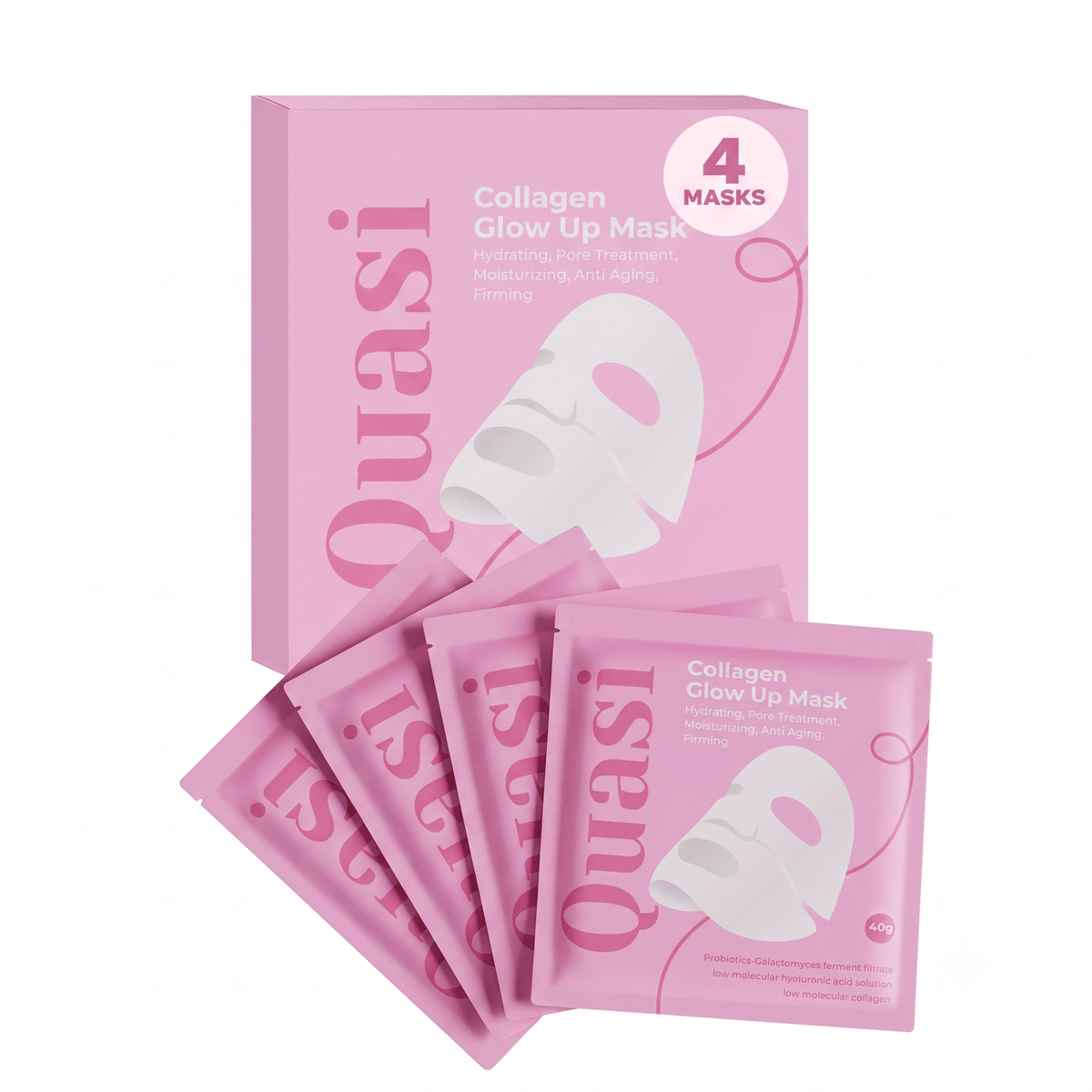 Quasi Bio-Collagen Face Mask Overnight 4 Masks - Hamxi