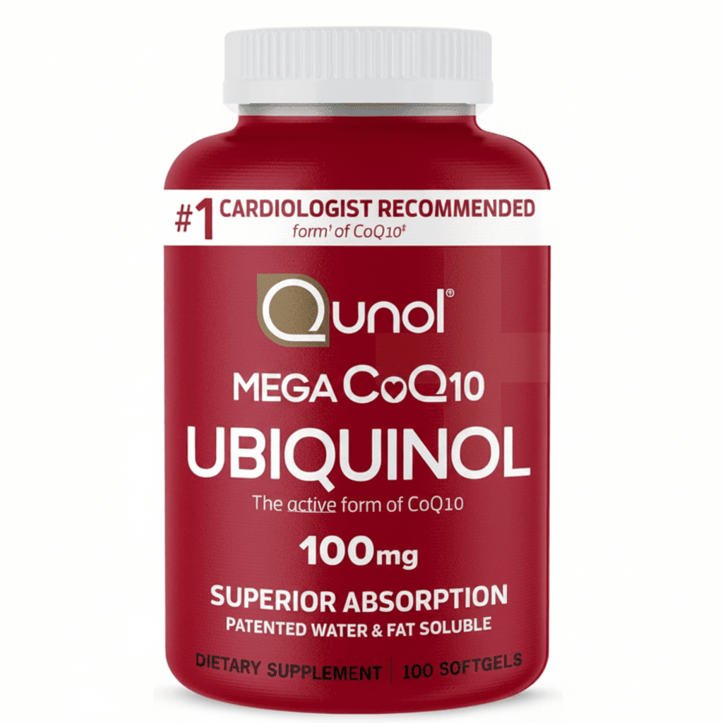 Qunol MEGA CoQ10 Ubiquinol 100mg Advanced Heart & Energy Support 120 Softgels - Hamxi