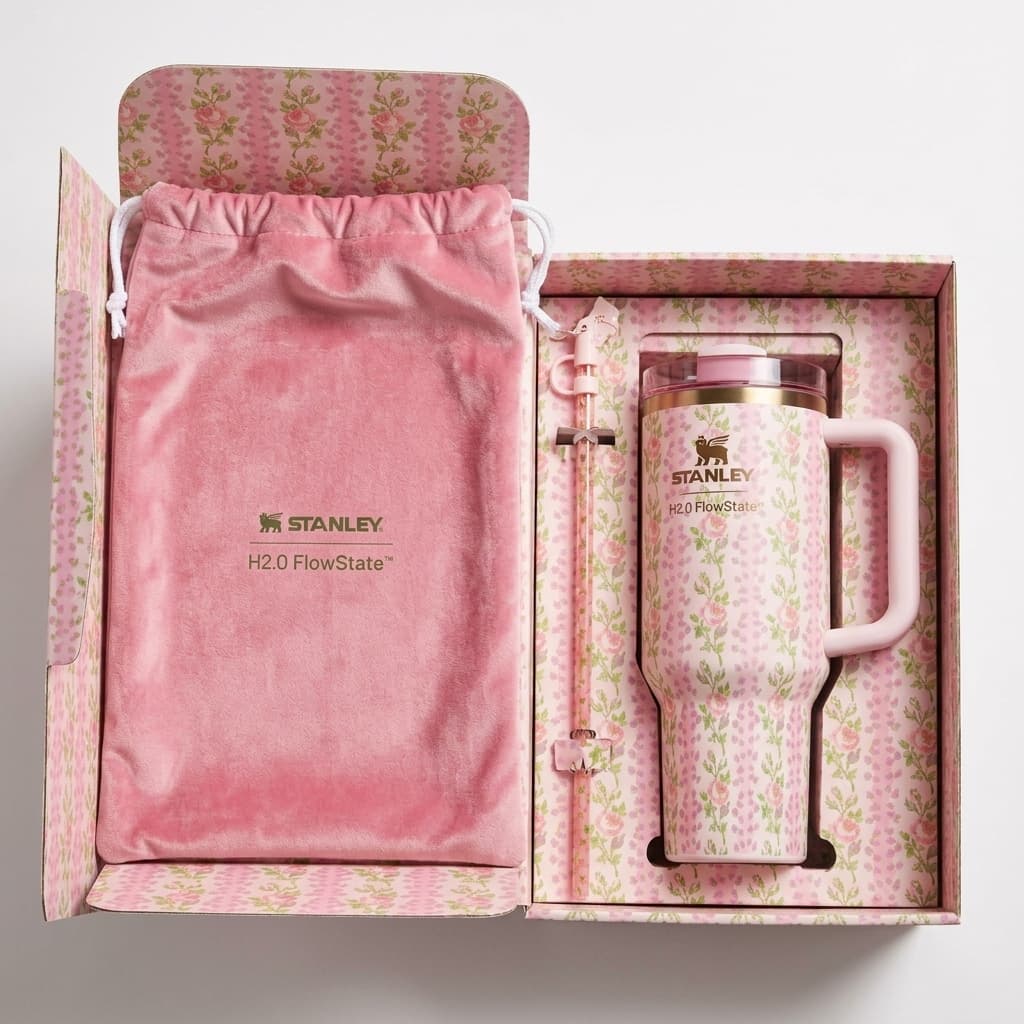 Stanley x LoveShackFancy Quencher 40oz Blooming Heirloom Gift - Hamxi