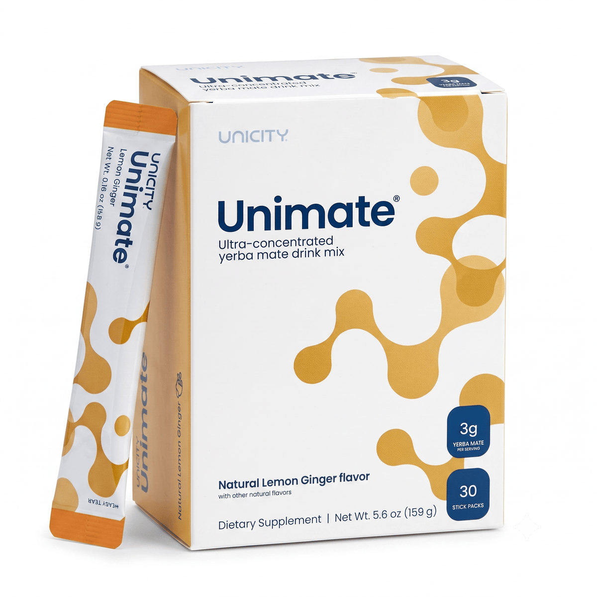 Unicity Unimate Lemon Drink Mix 30 Sachets - Hamxi