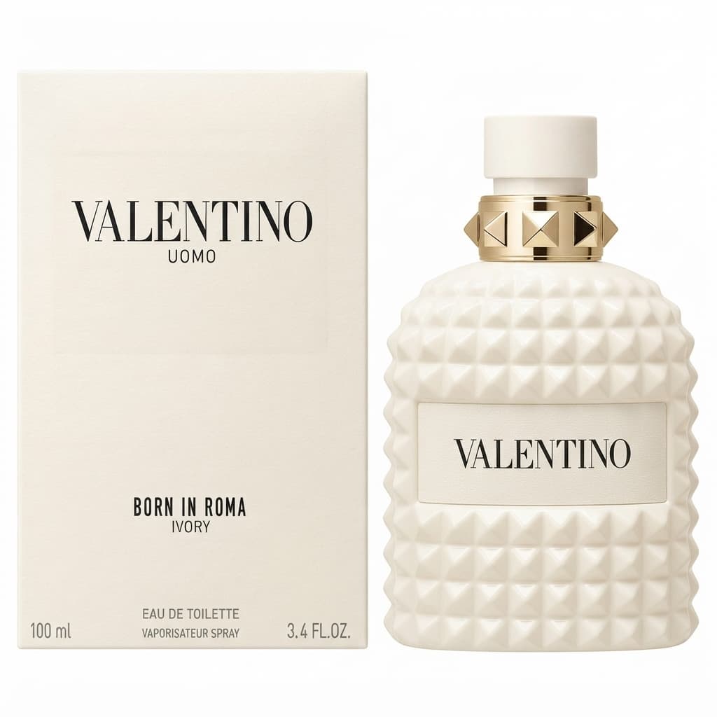 Valentino Uomo Born in Roma Ivory EDT Men's 3.4oz - Hamxi